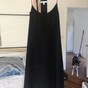 Black strapping mini dress